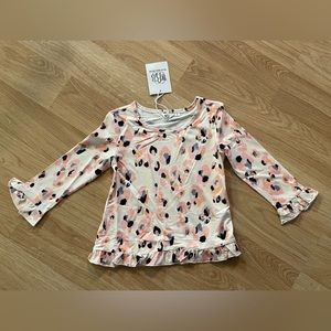 Long sleeve multi colored leopard print tunic